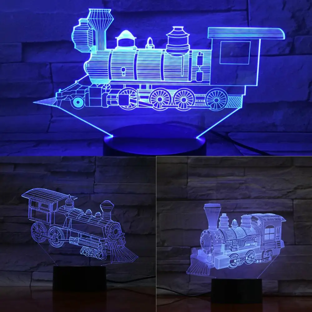 3D USB лампа с сенсорным управлением светодиодный ночсветильник дистанционным для
