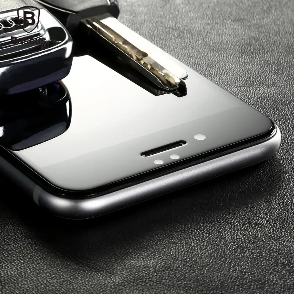 Ультратонкая защитная пленка из закаленного стекла Baseus 0 2 мм 9H для iPhone 7 полное
