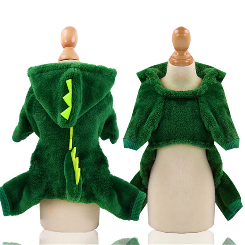 

Pet Dog Cat Clothes Cute Funny Dinosaur Costumes Coat Winter Warm Fleece Clothing for Small Dogs Kitten Hoodie Puppy Dog Clothe