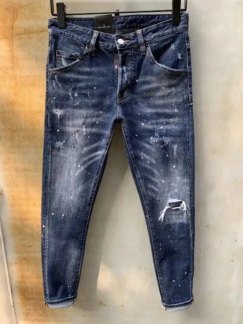 

NEW Men Jeans Ripped for Men Skinny DSQ D2 Jeans Pants Men Jeans Zipper Outwear Man Pants 1 order