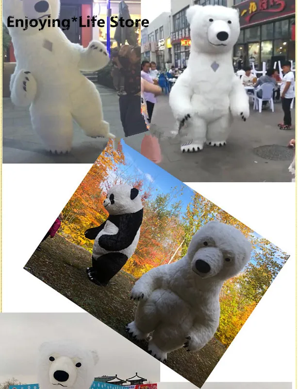 

Easter Inflatable Brown Fur Polar Bear Mask Mascot Costume Animal Adult Cosplay Party Game Dress Outfits Clothing Advertising