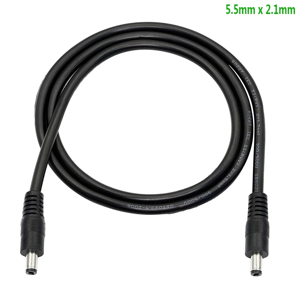 Male To Male DC Extension Cable 12V Power Adapter DC Cable 5.5mm x 2.1mm Plug 2M 3M 5M 10M For CCTV Camera Router Game Console