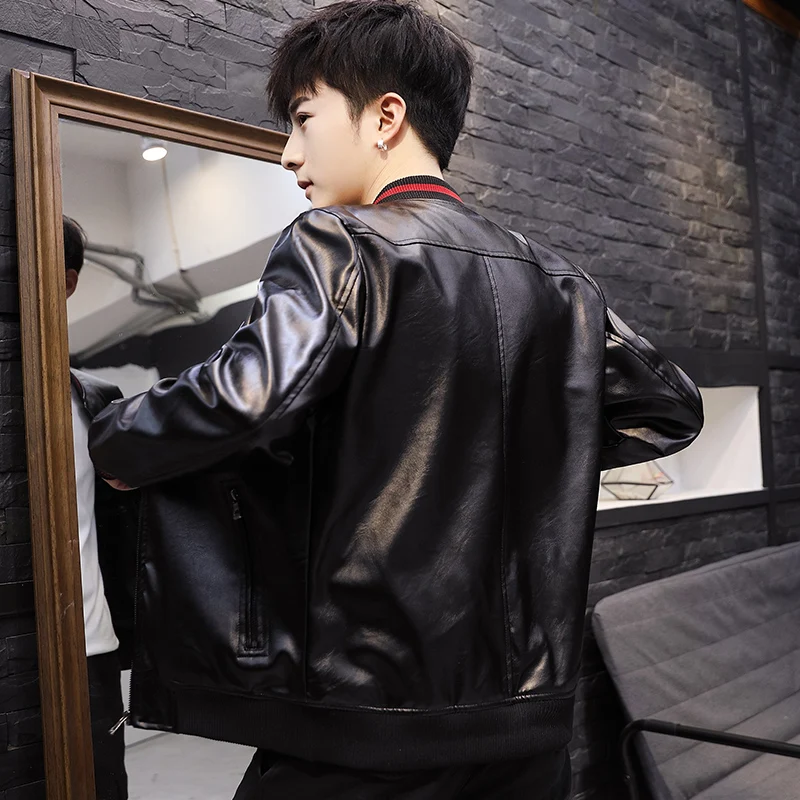 Кожаная куртка 2019 новая мотоциклетная кожаная для верховой езды Мужская модная