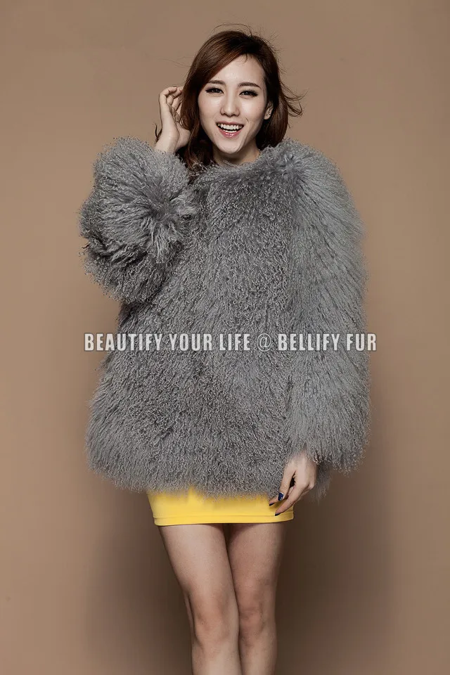 Женская меховая куртка знаменитости Syle роскошная пушистая натуральная