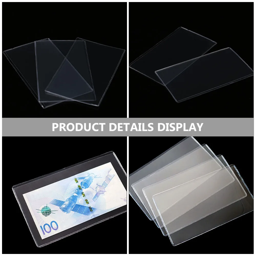 

20pcs Banknotes Holders Commemorative Banknote Storage Bags Collection Tools