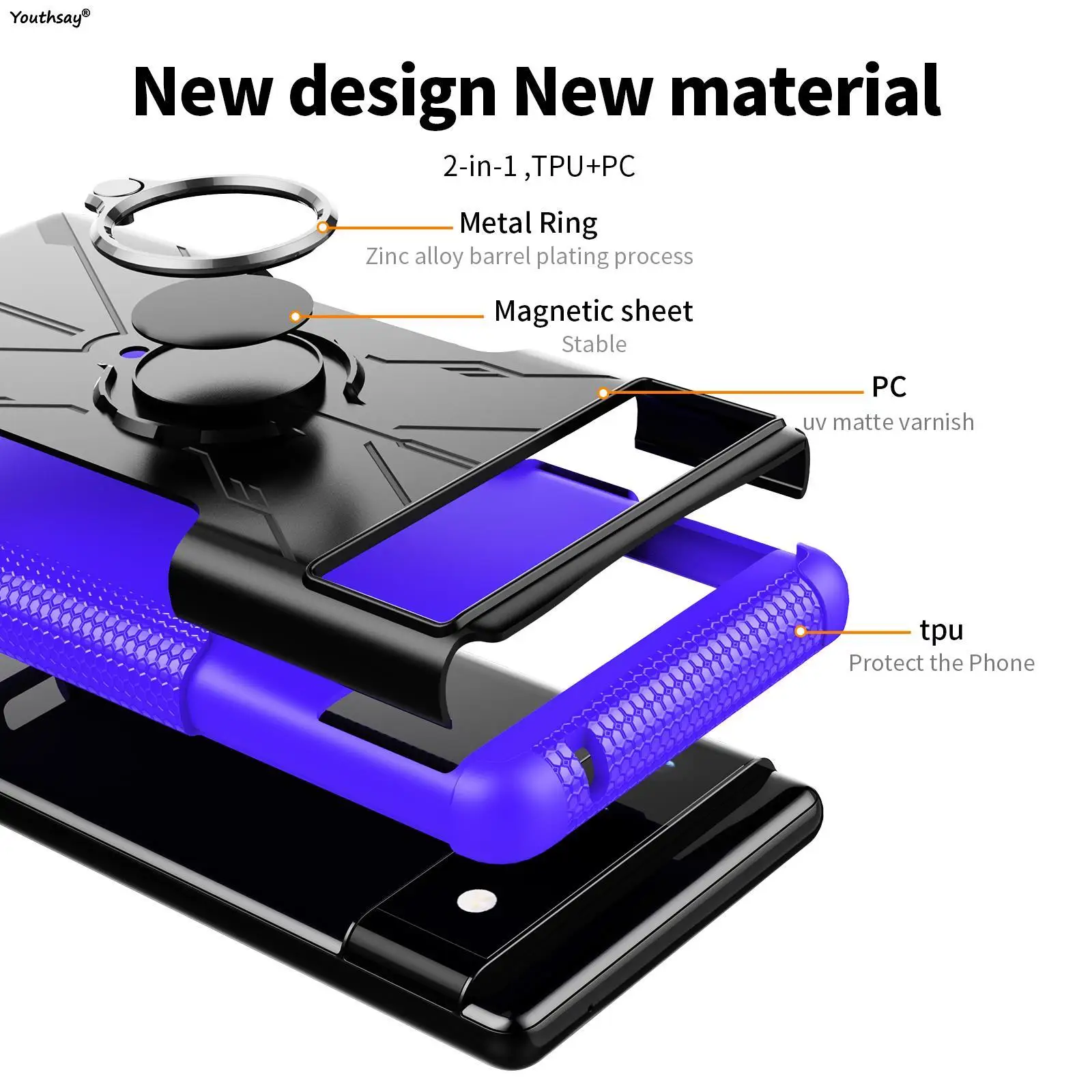 For Google Pixel 6 Case Cover For Google Pixel 6 Cover Coque Funda Ring Armor Shockproof Protective Phone Bumper For Pixel 6