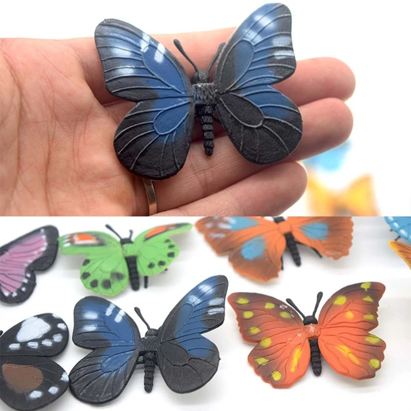 

8pcs/12pcs Simulation Static Insect Model Ornaments Set Realistic Butterfly Child Educational Prop Scene Decor Kids Toy