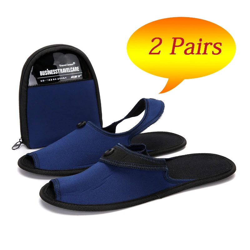 Осенняя обувь 2 пары мужская повседневная дышащие домашние тапочки для пар отеля