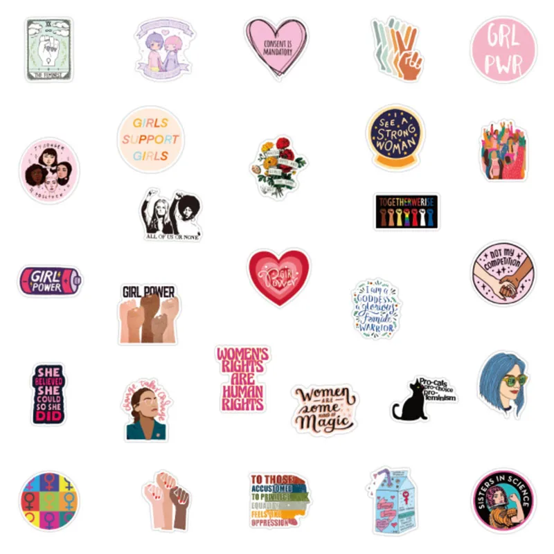 103050100pcs new feminist graffiti speech gift stickers phone snowboard laptop luggage fridge guitar toys waterproof kids free global shipping