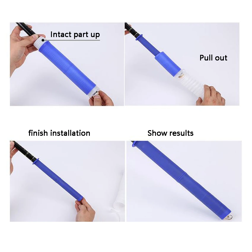 Защитная силиконовая термоусадочная трубка с нескользящей удочкой рукоятка