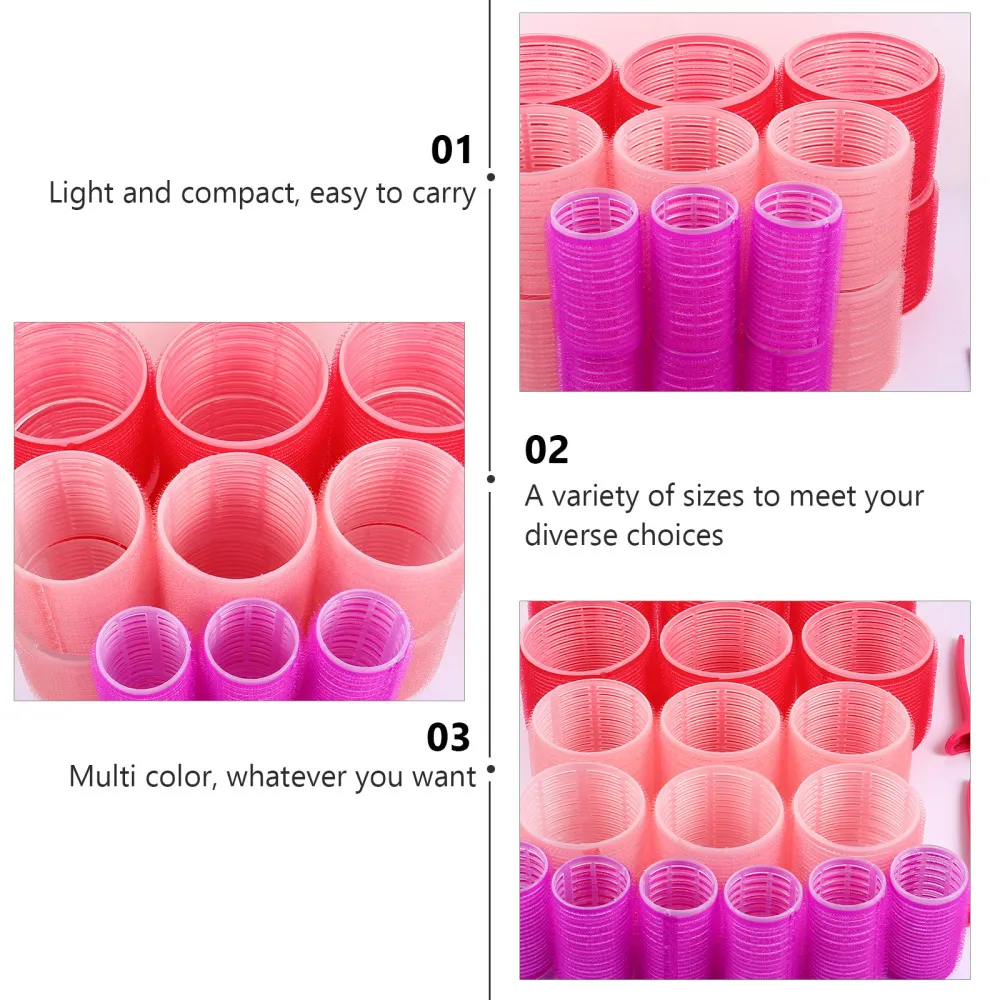 

1 Set/38pcs Hair Curler Tools with Duck Bill Clips Self Grip Rollers and Comb