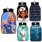 Большой черный рюкзак для медсестры для подростков, школьные ранцы для мальчиков и девочек, холщовая дорожная сумка с рисунком сердцебиения для мужчин, студенческий портфель