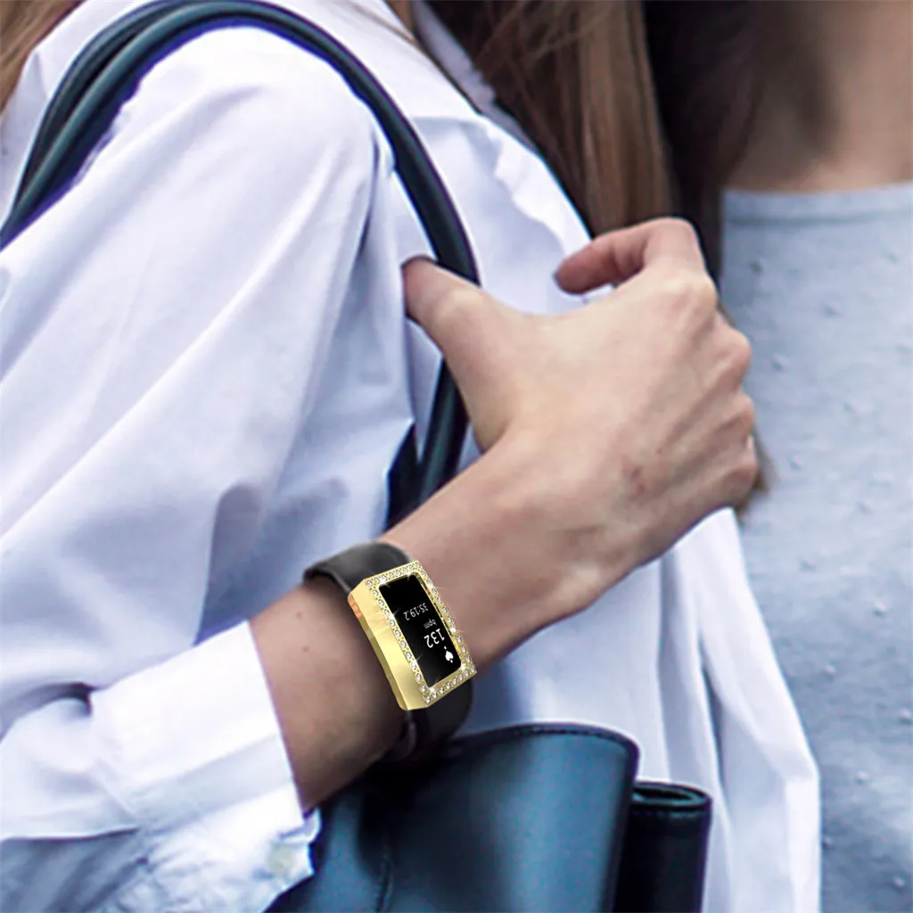 Роскошный Кристальный защитный чехол для Fitbit charge 2 Smart Watch PC Frame ультра-тонкий