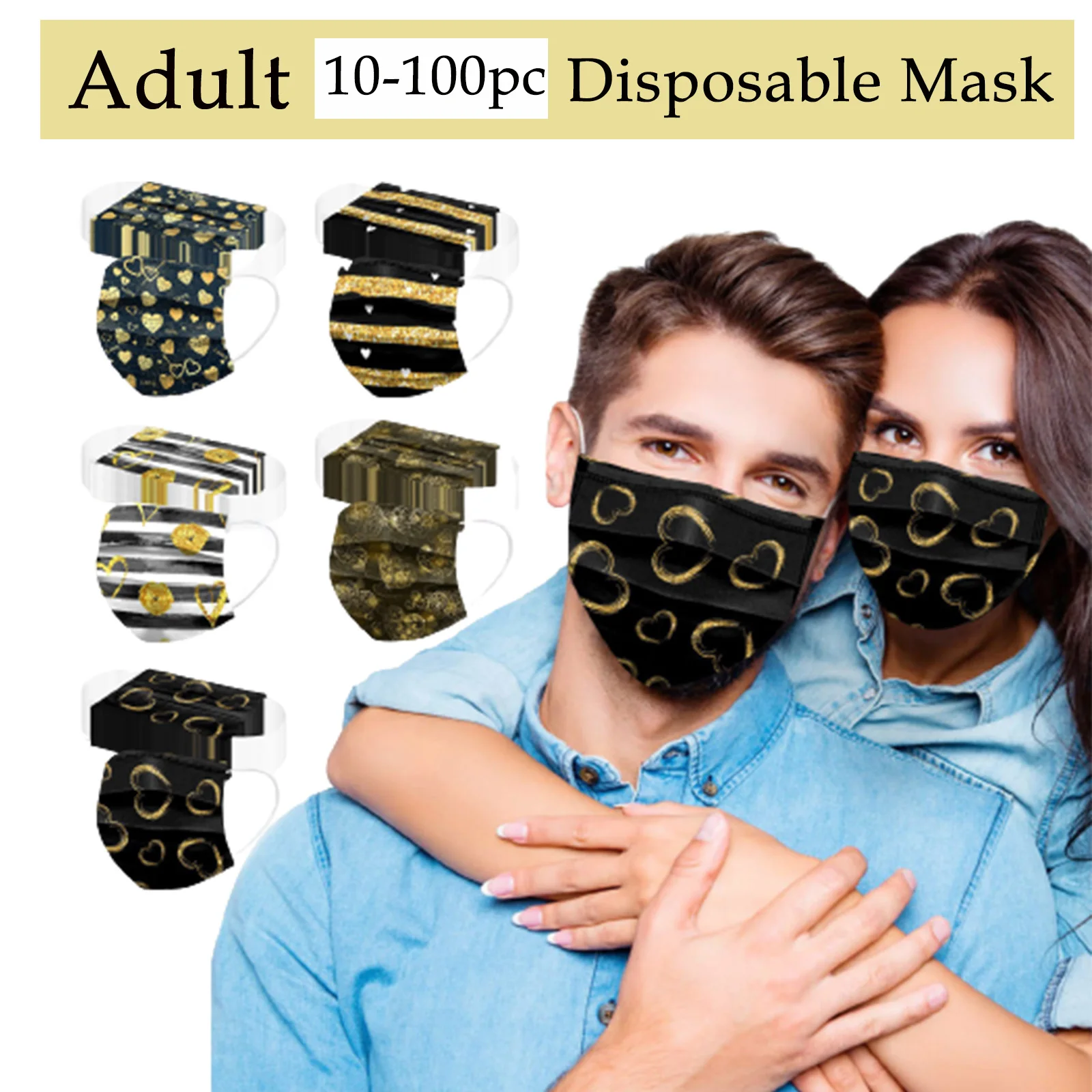 Одноразовая маска для лица для взрослых, тушь для ресниц, 10/20/50/100 шт., с принтом на День святого Валентина, черная, золотая, серизовая, полосатая, одноразовая маска, Одноразовая, Одноразовая, Desechables Одноразовая маска для лица для взрослых, тушь для ресниц, 10/20/50/100 шт., с принтом на День святого Валентина, черная, золотая, серизовая, полосатая, одноразовая маска, Одноразовая, Одноразовая, Desechables