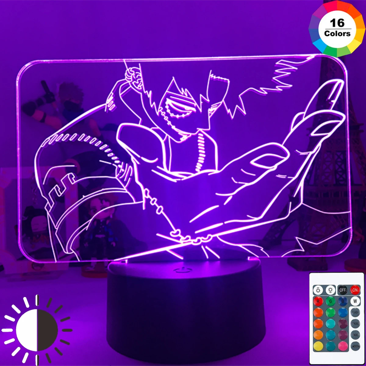 

Anime My Hero Academia 3D Led Night Light Hitoshi Shinso Lamp for Room Deco Birthday Gift Light Valentines Day Gift