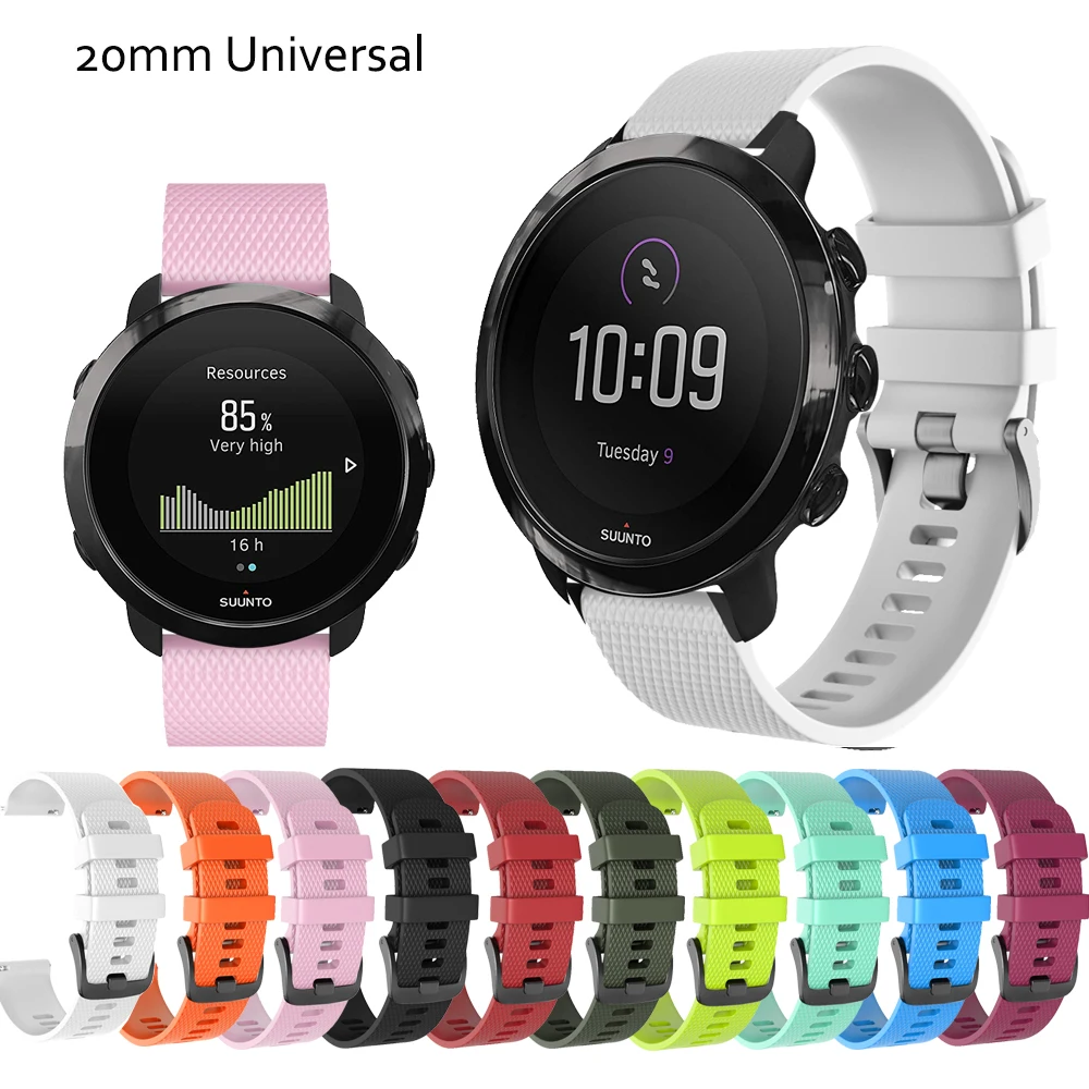 Ремешок силиконовый для SUUNTO 3 10 цветов | Наручные часы