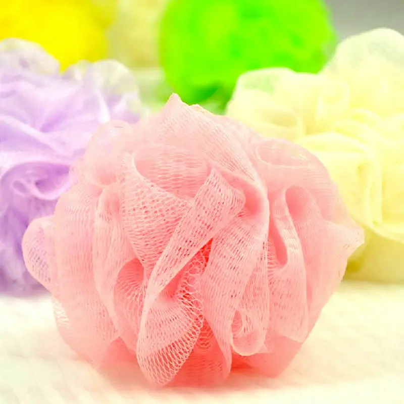 Colorful Bath Shower Soap Bubble Body Wash Exfoliate Scrub Puff Sponge Mesh Net Ball Soft Color Random | Красота и здоровье