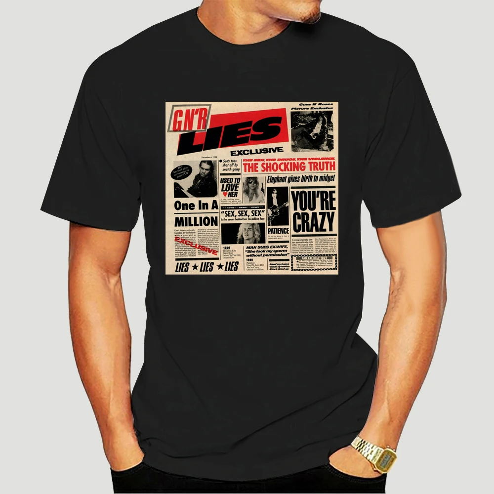 

Мужская футболка Guns n Roses Lies музыкальная классическая рок 3230X