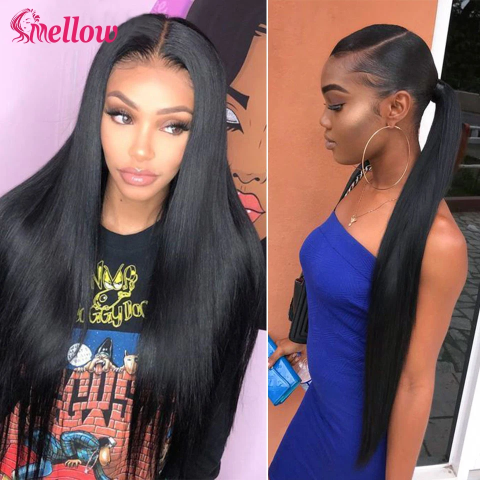 Перуанские прямые парики из натуральных волос на шнурках 5*5 6*6 парик 8-30 дюймов 150