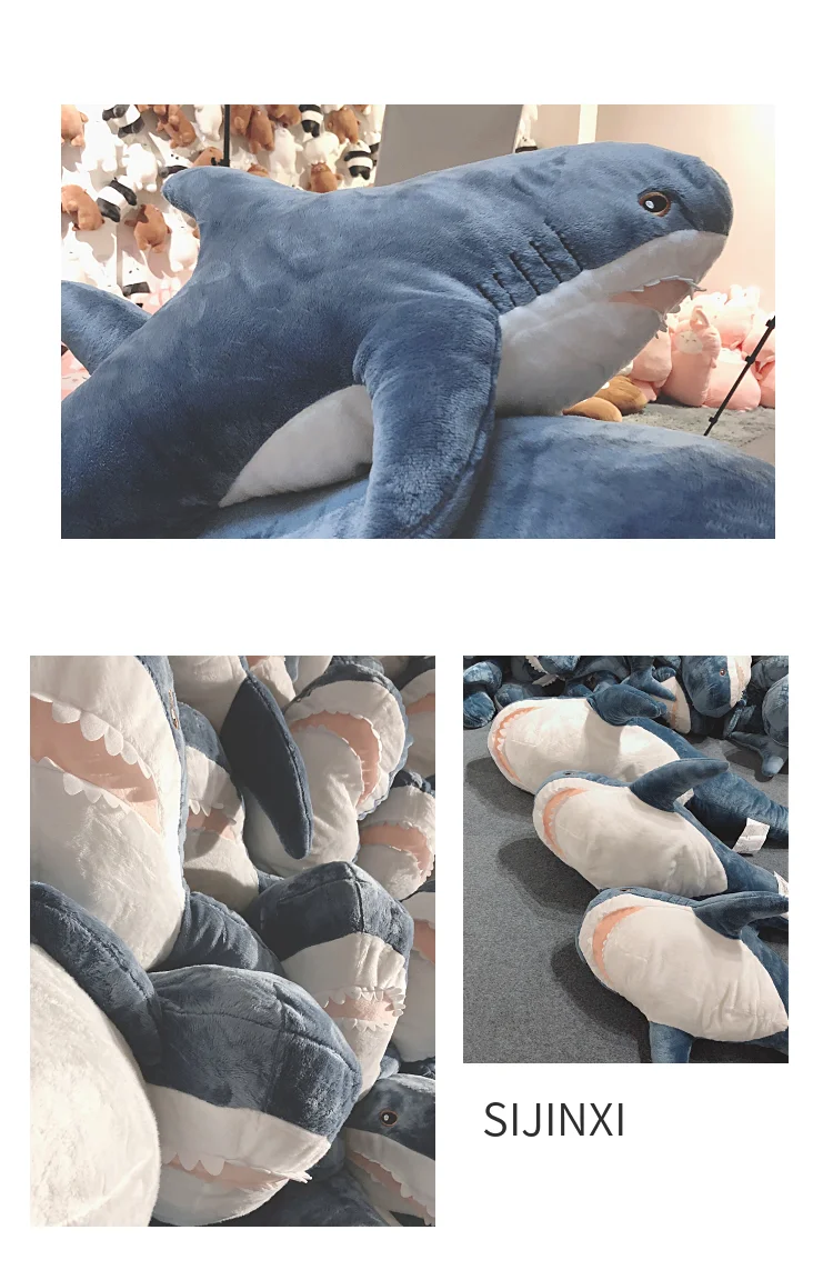 

Cute Soft Pillow Big Shark Plush Toy Baby Doll Giant Plush Toys Birthday Gifts Children Speelgoed Meisjes Stuffed Toys BC50MR
