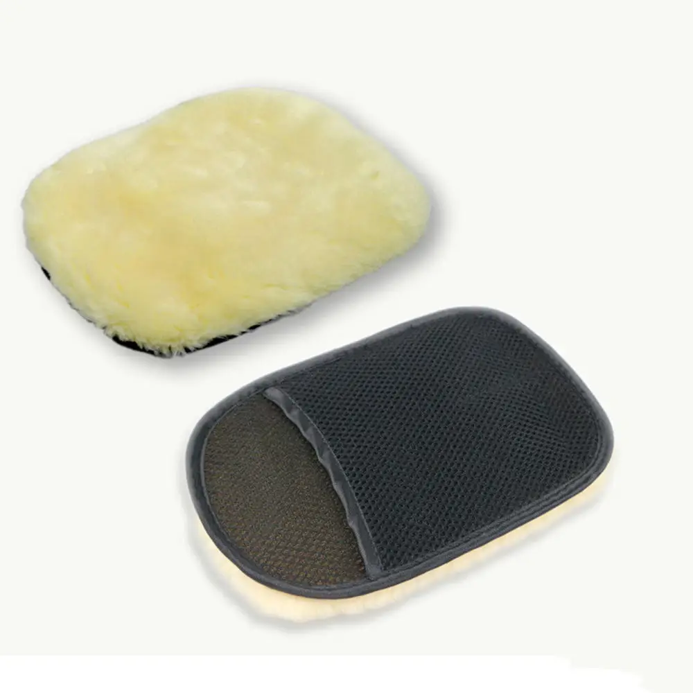 3x автомобиля шерстяные перчатки для протирания авто мытья плотная тканевая