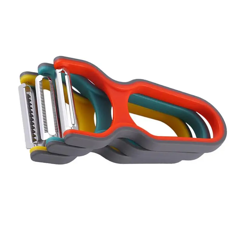 

Useful 3pcs/set Peeler Stainless Steel Food Slicer Non-Slip Handle Manual Kitchen Peeling Tool Color Random Dropping