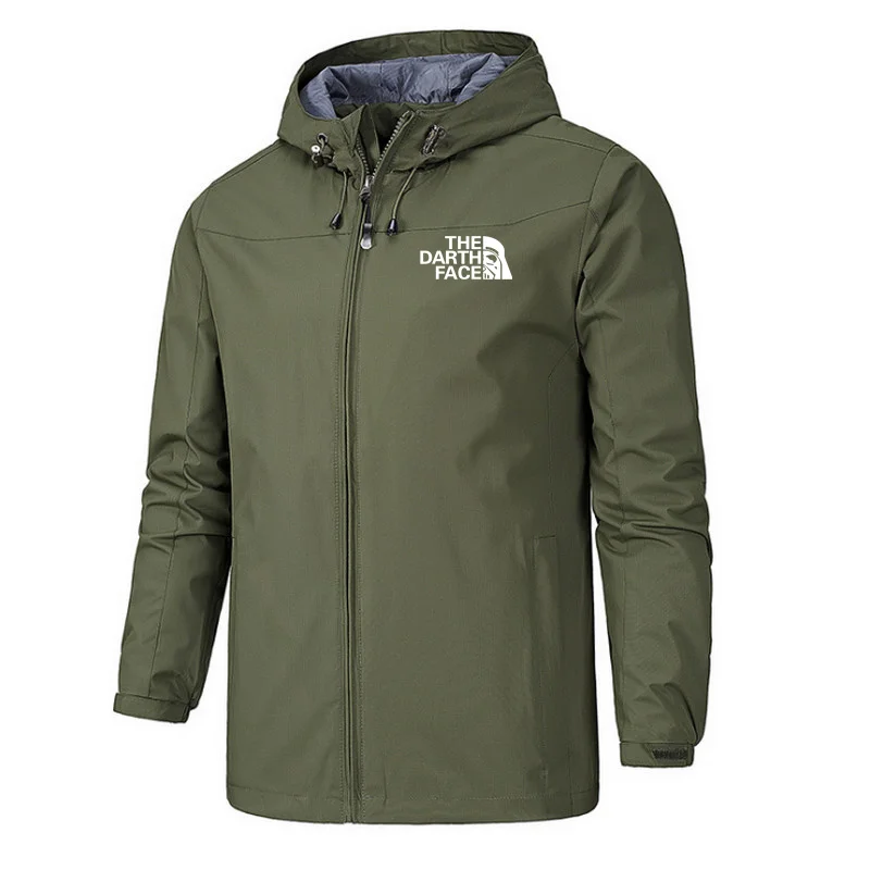 

Autumn Jacket Men Lightweight Hooded Zipper Waterproof Coat Windproof Warm Solid Color Fashion Male Coat Outdoor Sportswear