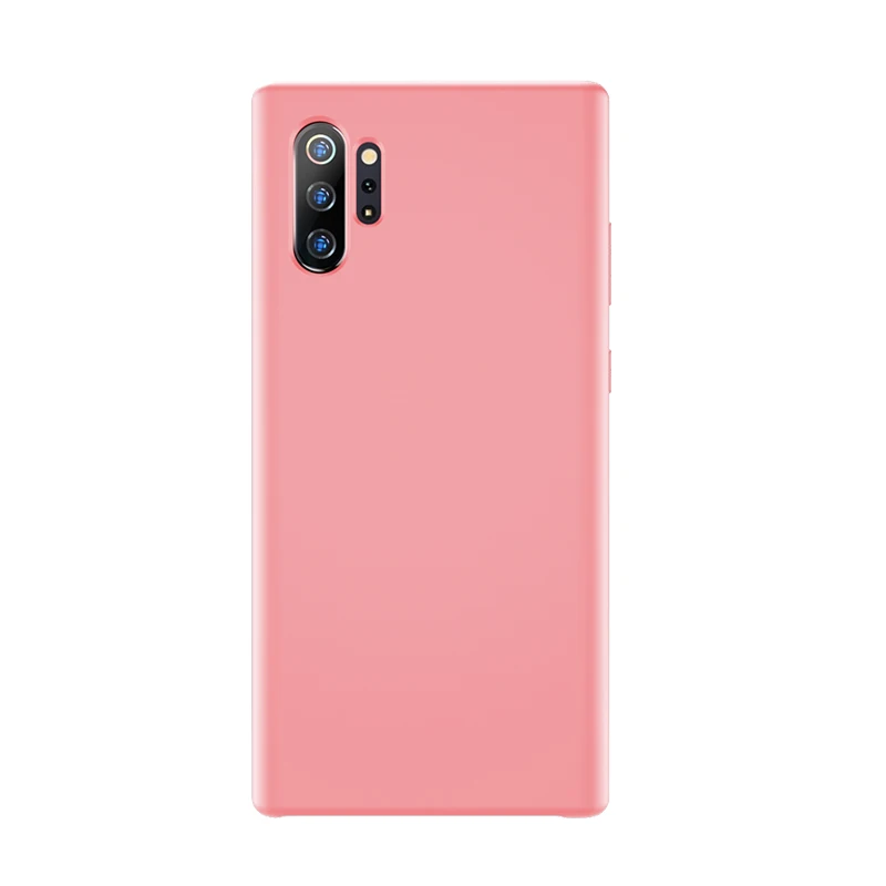 Розовый Чехол для samsung Note 10 Plus, силиконовый мягкий чехол на заднюю панель для samsung Galaxy S8, S9, S10 Plus, S10e, Note 10 Plus, 5G, 8, 9, чехол - Цвет: Розовый