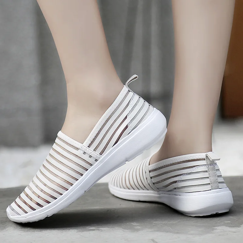 Женские кроссовки летняя сетчатая женская повседневная обувь на плоской подошве