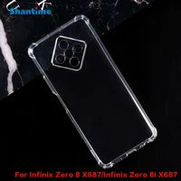 for infinix zero 8 x687 case ultra crystal clear shock absorption technology bumper soft tpu cover case for infinix zero 8i x687