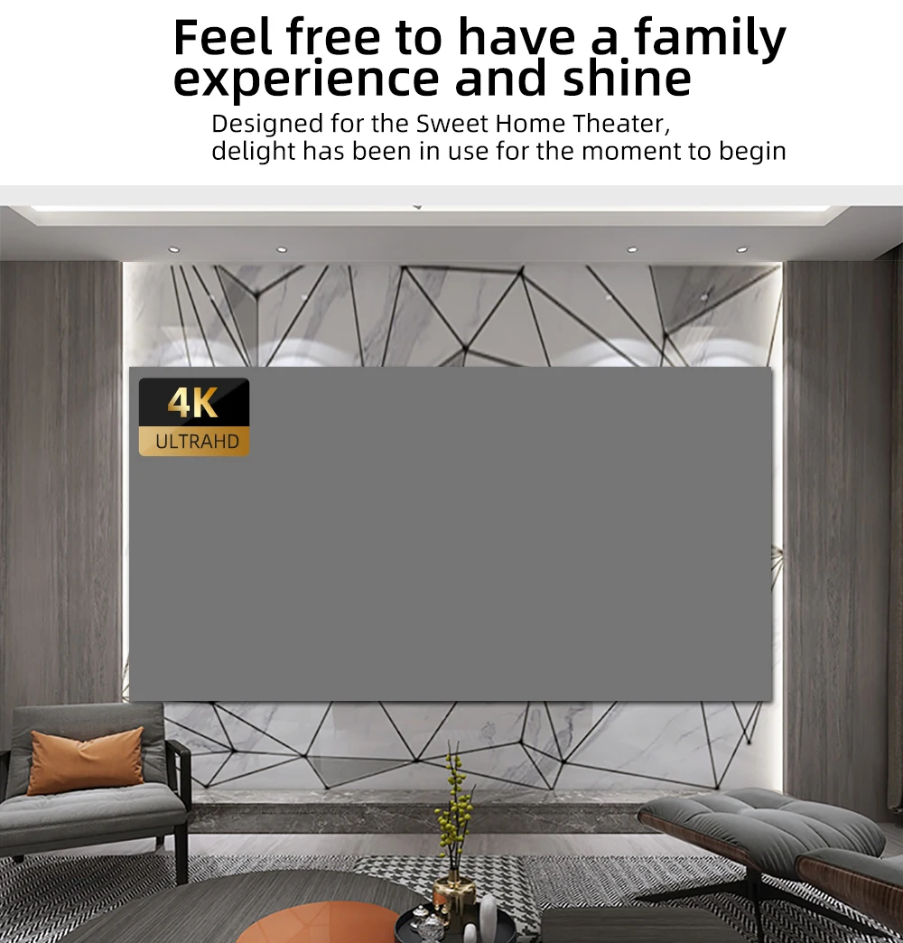 

Projector Simple Curtain Anti-light Screen 60 84 100 120 130 Inches Home Outdoor Office Portable 3d HD Projector Screen