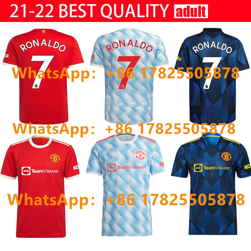 Высококачественные трикотажные изделия команды Манчестер 2021 2022 CAVANI UTD VAN DE BEEK B.