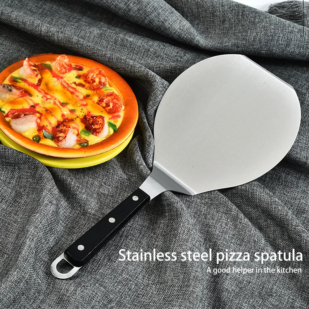 

1PC Pizza Shovel Round Stainless Steel Scoop with Handle Cake Kitchen Baking Tool Pizza Spatula Cake Scoop Kitchen Accessories