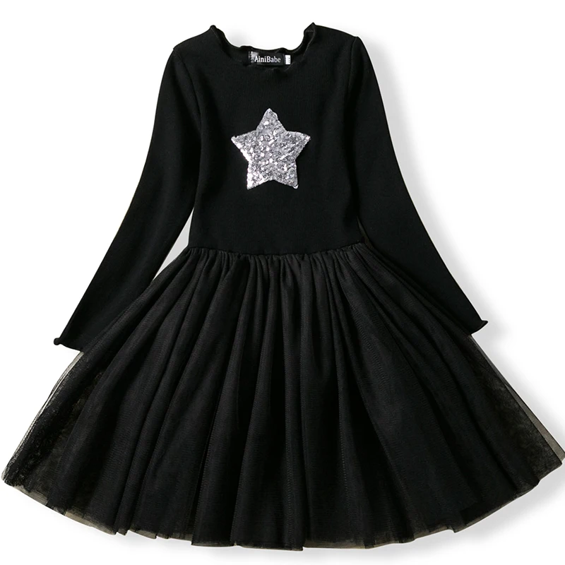 Платье для девочек красное рождественское платье с длинными рукавами Санты