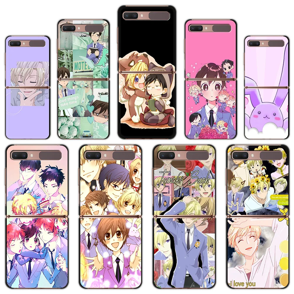 

Роскошный чехол для телефона Ouran в стиле аниме для учеников Старшей школы для Samsung Galaxy Z, флип-чехол для телефона, складной черный Жесткий Чех...