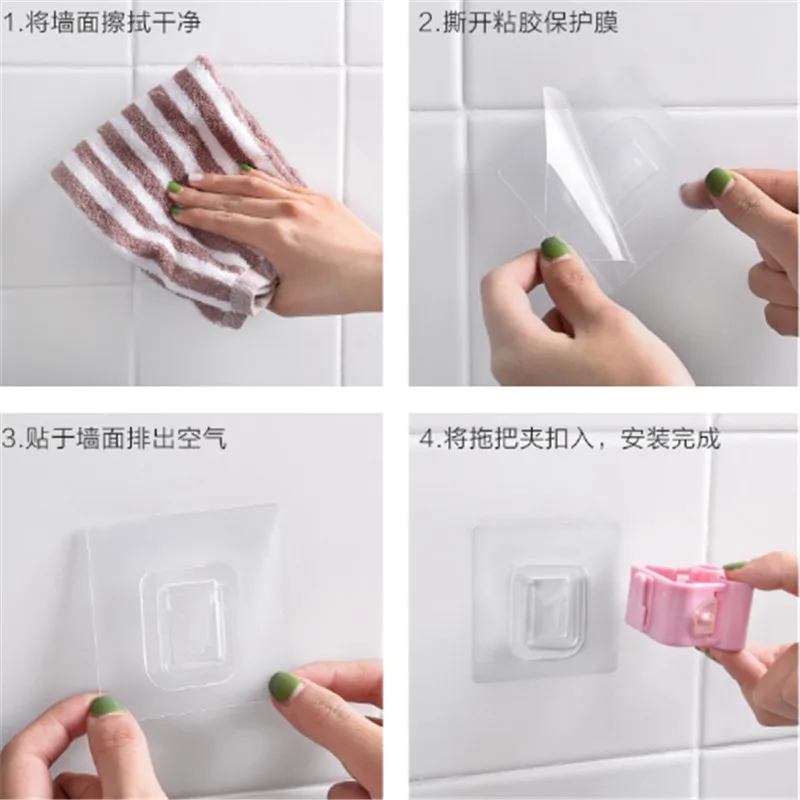 Настенный держатель для швабры 1 шт. крепкие крючки ванной комнаты вешалка метлы