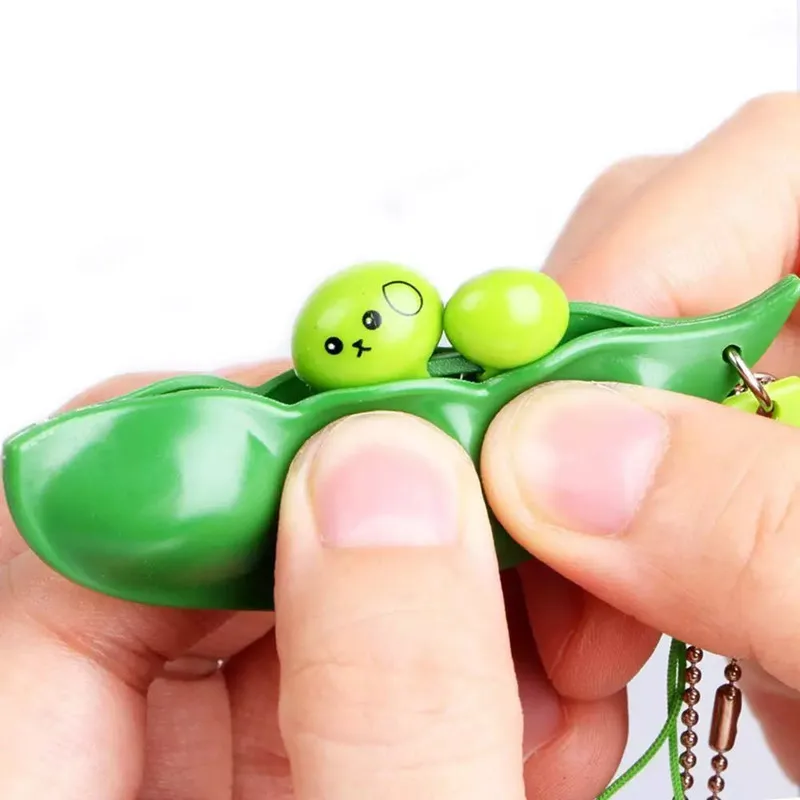 

Fidget Toys Squishy Infinite Squeeze Peas Beans Keychain Pop It Fidget Squishy Decompression Squeeze Anti Stress Adult Toys