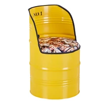 iron bucket chair bar oil barrel iron stool creative dining chair paint bucket stool