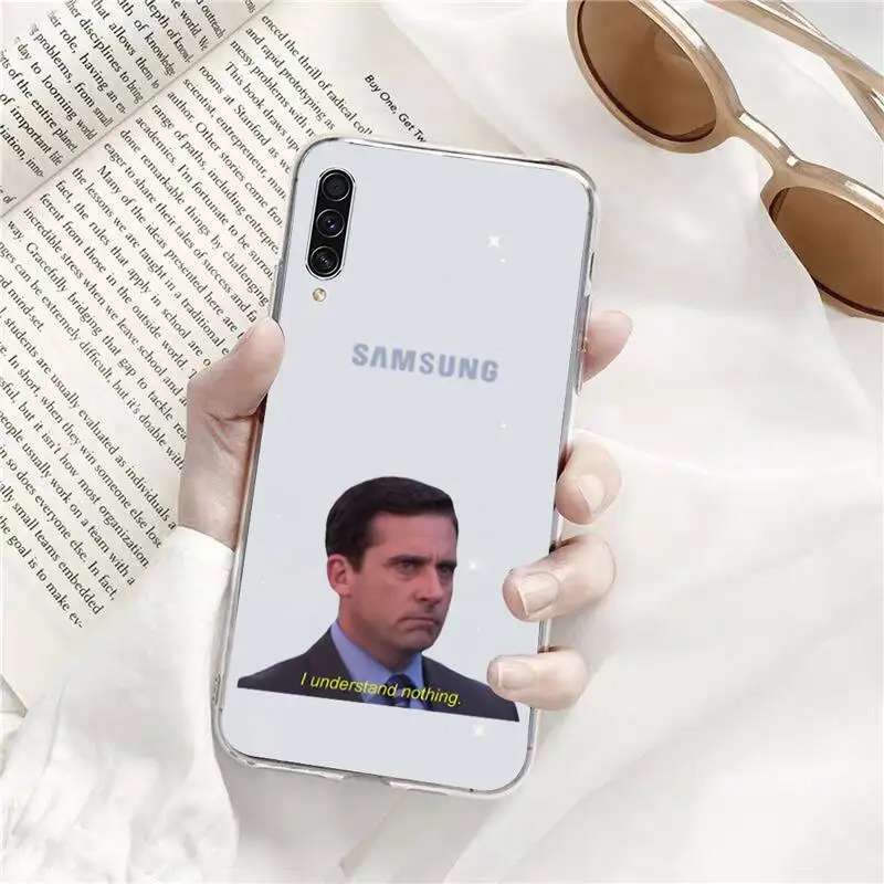 

Michael Scott The Office Phone Case Transparent for Samsung A71 S9 10 20 HUAWEI p30 40 honor 10i 8x xiaomi note 8 Pro 10t 11