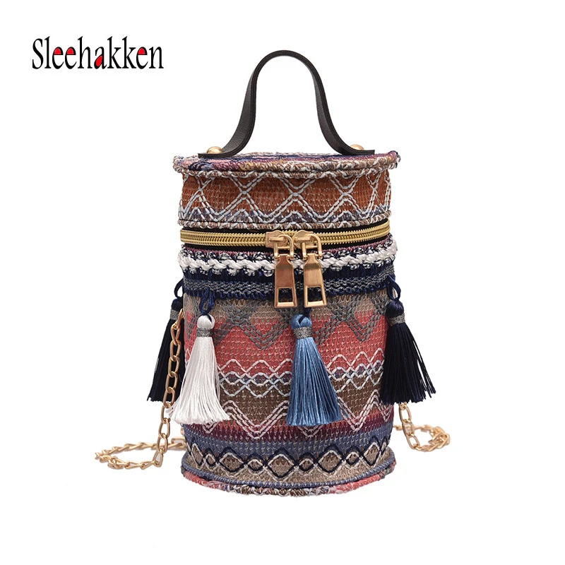 Сумки для женщин 2019 портмоне сумки на плечо с бахромой в этническом стиле