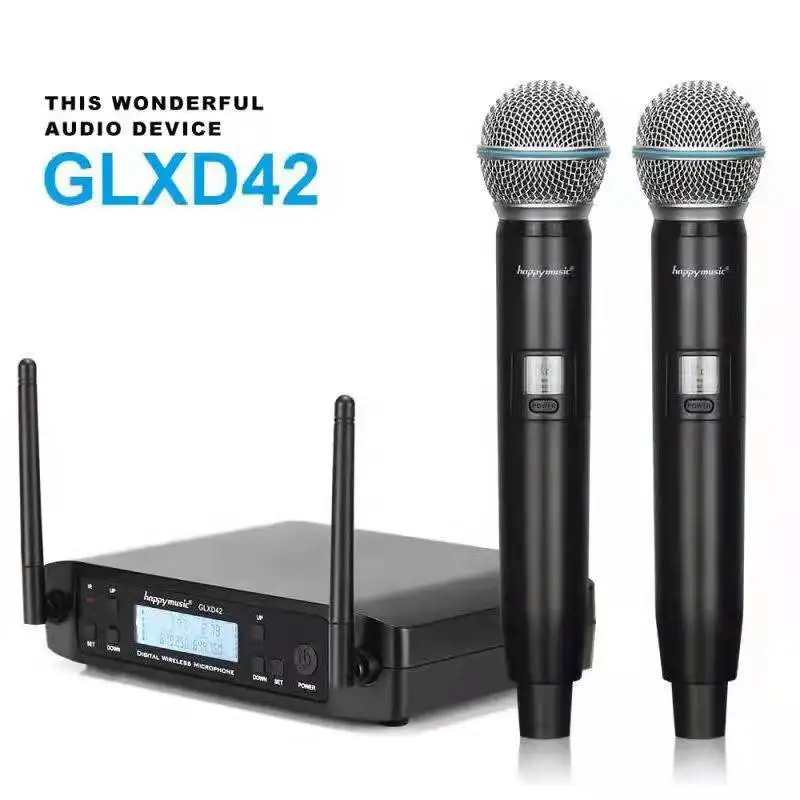Профессиональная UHF двойная Беспроводная микрофонная система GLXD4 сценические