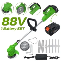 88v 1000w cordless grass trimmer electric lawn mower with 22980mah li ion battery auto release string cutter garden tool eu plug
