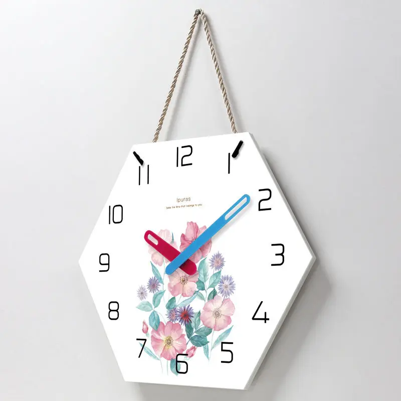 Часы на шнурке для гостиной Простые Модные настенные часы дома магазин красоты