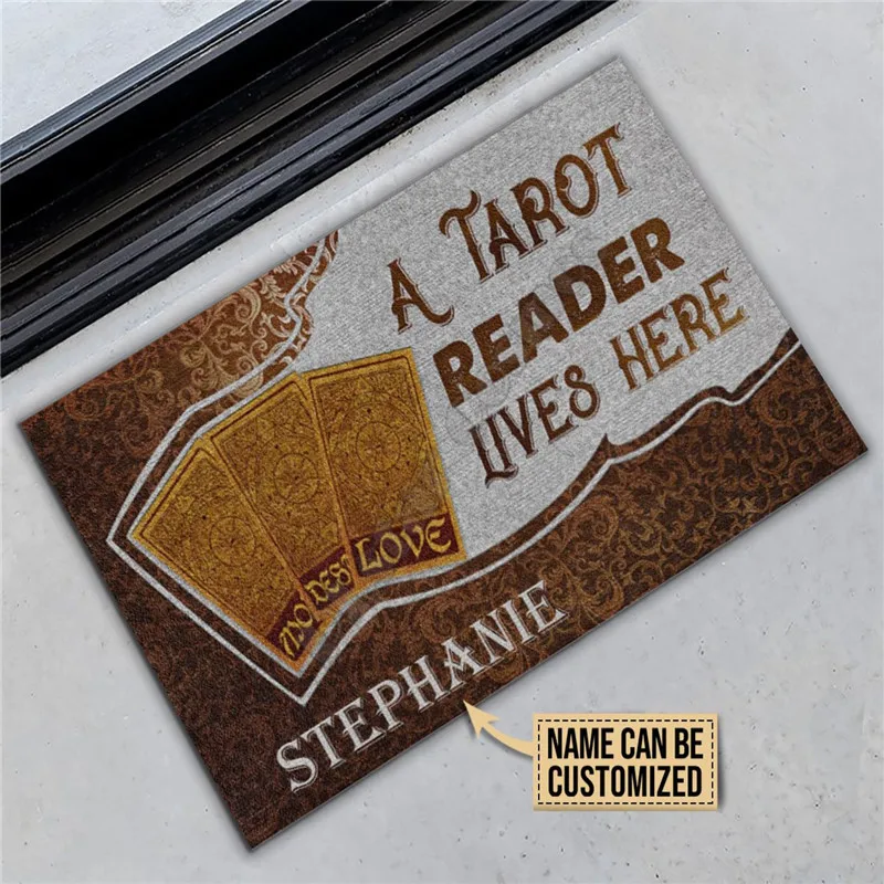 

Personalized A Tarot Reader Lives Here Doormat Non Slip Door Floor Mats Decor Porch Doormat