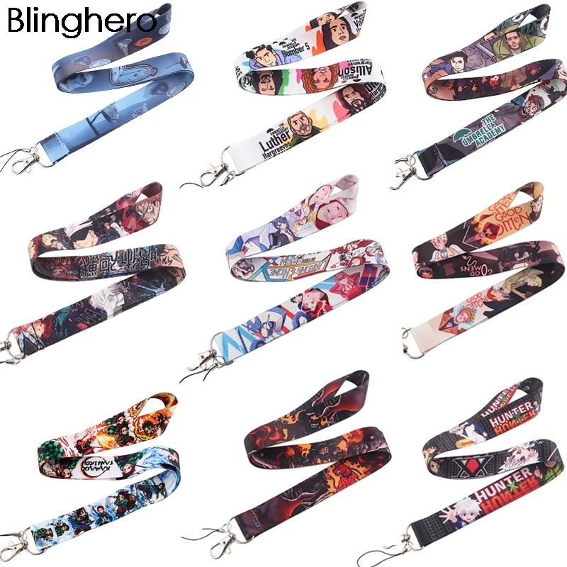 Шнурок BH1263 Blinghero с аниме брелок для ключей удостоверения личности кредитных карт