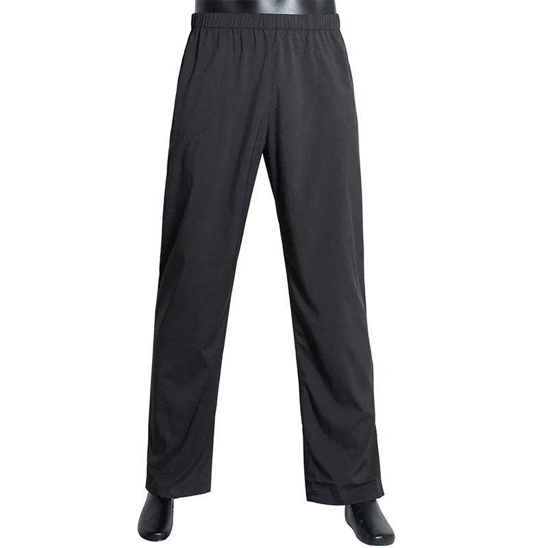 

Men Pants Elastic Waist Casual Black Mens Clothing Straight Jogging Bottoms Male Long Trousers White Muslim Mens Sweatpants