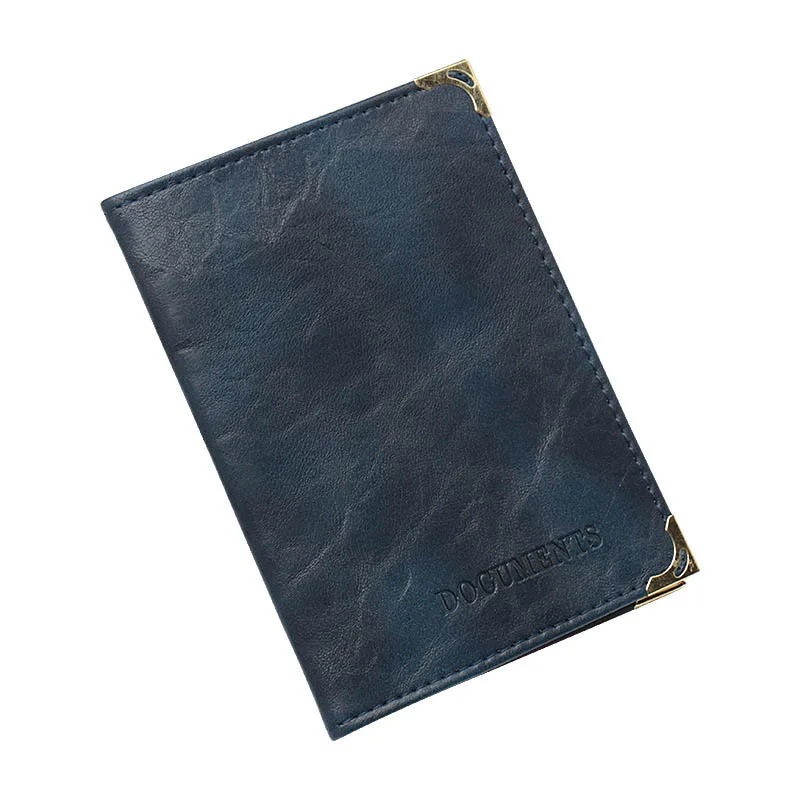 dark blue Русская винтажная Автомобильная водительская Лицензия официальная сумка PU кожаный чехол для автомобиля водительские документы для кредитной карты держатель чехол - Цвет: dark blue