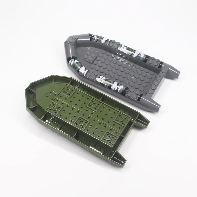 

MOC Bricks 5pcs/set Inflatable Boat Military Series Fire Boat diy Building Blocks War for Soldiers for Children Gift Toy 5Colors