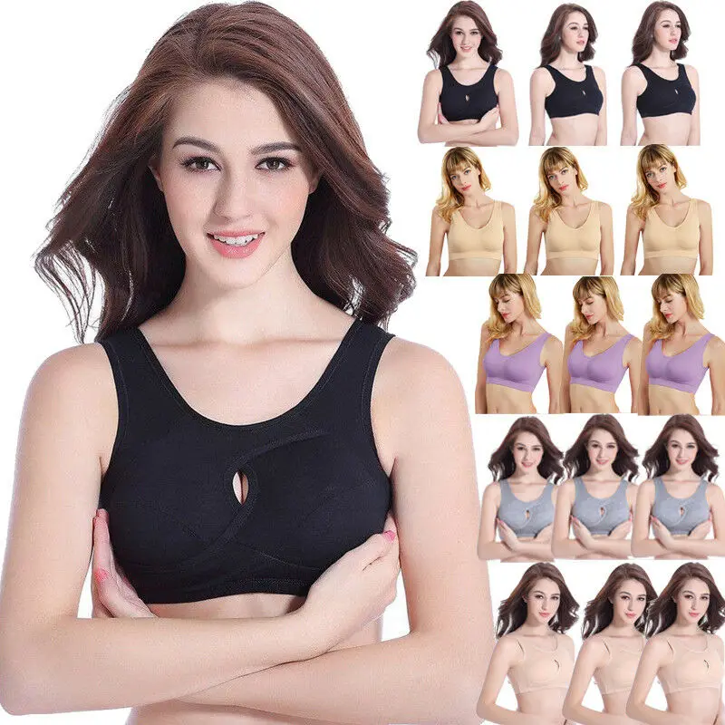 Женский бюстгальтер для тренировок без проволоки косточек с перекрестной