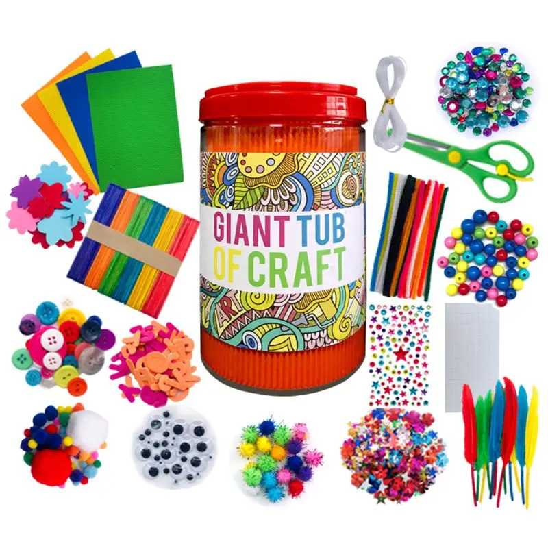 

Arts and Crafts Supplies for Kids - Craft Art Supply Kit for Toddlers Age 4 5 6 G88E